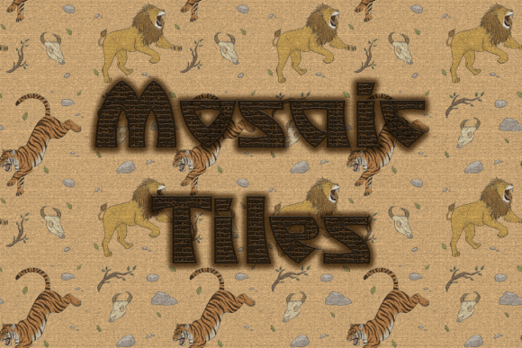 Mosaic Tiles Font for Editorial Design