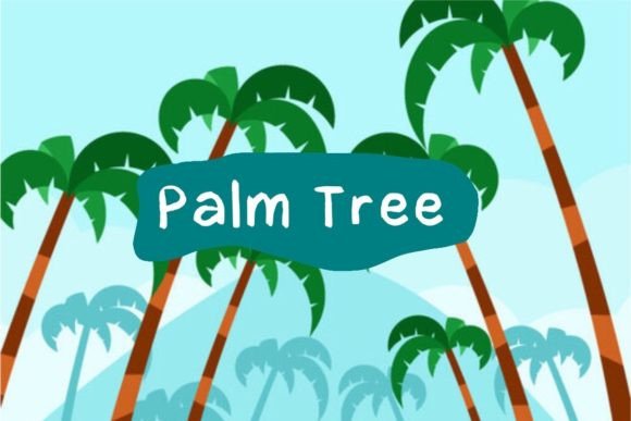 Palm Tree Font for Tropical Design Projects