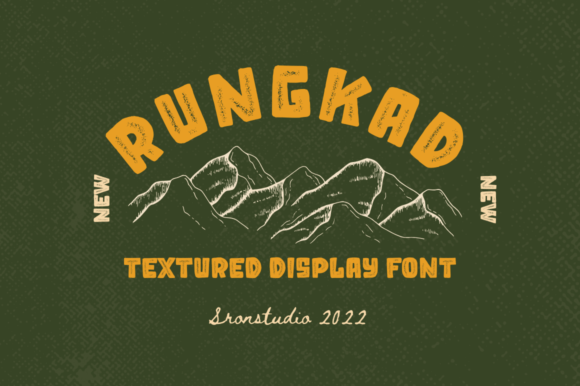 Rungkad - A Textured Display Font for Handmade Creations